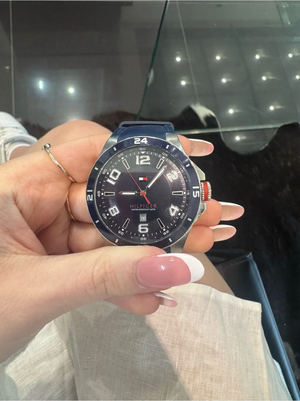 New Tommy Hilfiger Men's Blake Blue Silicone Strap Watch